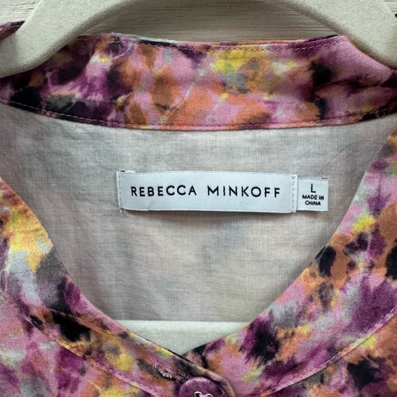 Rebecca Minkoff Floral Tie-Dye Dress - Size Large - Picture 6 of 9